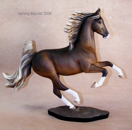 customary  horse - chestnut coloring, model horse, desert breed horse, galloping, arabian