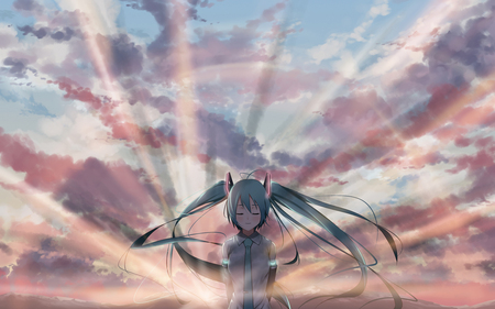 Miku - miku, sunshine, sunrise, dawn