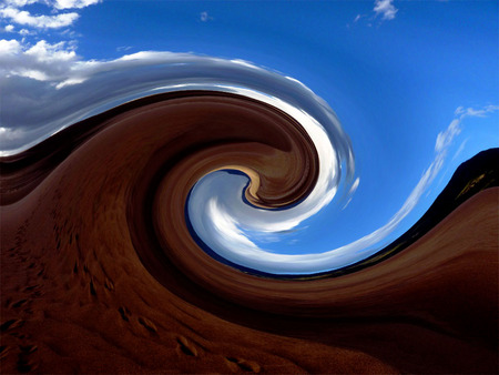 Sand waves - ocean, abstract, beach, desert, sand, dunes, waves