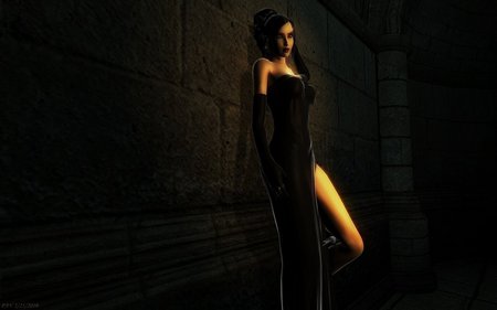 Woman - elegance, dark, 3d, woman