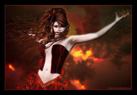 Woman - 3d, red, woman, beautiful