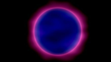 Neon Blu Moon - blu, moon, big, full, circle, pink