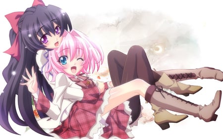 Happy Ending - girl, anime, pink, sexy