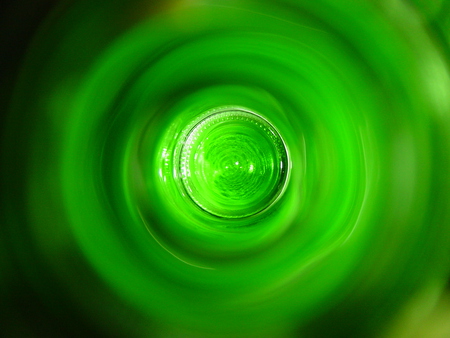 Green Bottom - abstract, 3d, green, glass