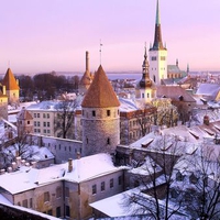 Beautiful winter city