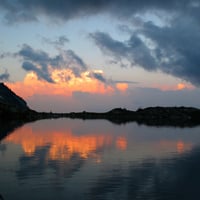 Moody sky reflection