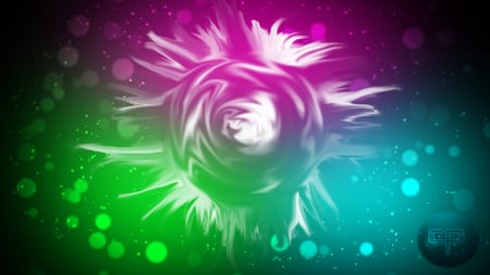 Electric Flower - abstract, electric, colors, 3d, flower