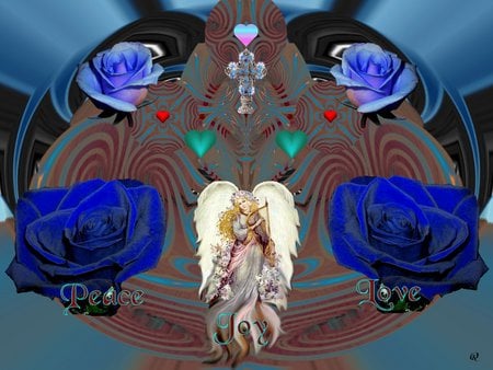 Your Sunday Angel - fractal, abstract, collage, eye candy