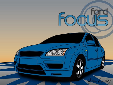 Ford Focus - ford, car, focus, blue