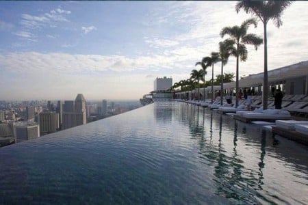 Swim in Sky - picture, marina hotel, cool, singapore, swim in sky