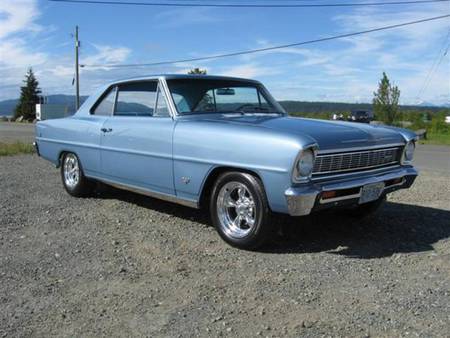 1966 chevy nova II - nova, car, blue, classic, chevy