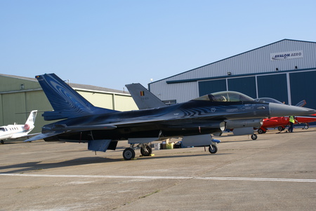 Belgian F16 on the ground - hill, fighter, f16, jet, multirole, colour, blue, cool, belgian, color, biggin