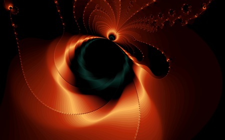 Twister - digital art, sphere, orange, fractal