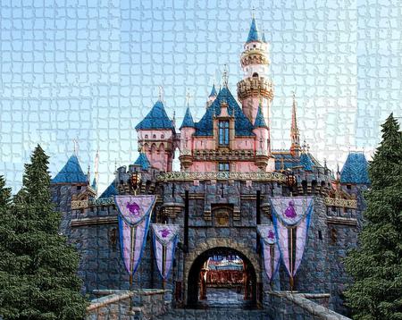 Abstract Castle - abstract, anaheim, disneyland, castle