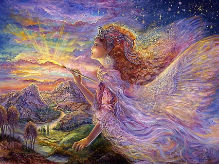 Aurora - josephine wall, aurora, art, fantasy