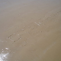 Message in the sand.