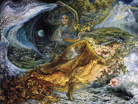 Dance of seasons - josephine wall, seasons, art, fantasy