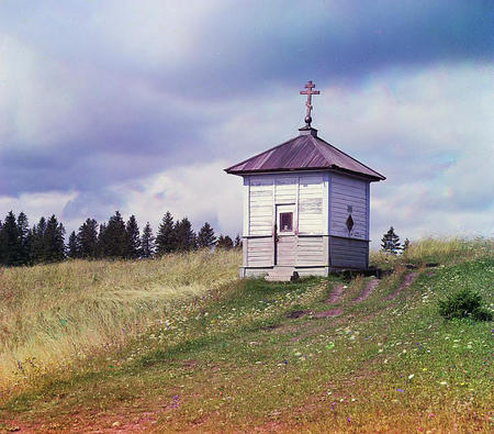 Chapel on Olga hill, Russian Empire; 1909 - hill, russian, church, chapel