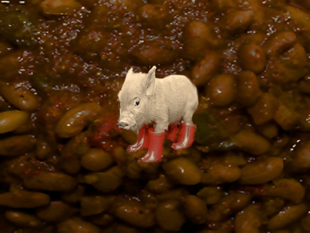 Pork and beans - pig, pork, beans, food, funny