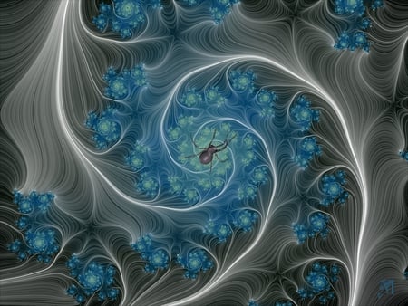 Froze - abstract, swirl, grey, blue, design