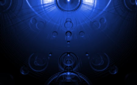 the blue light - abstract, cool, blue, light on top