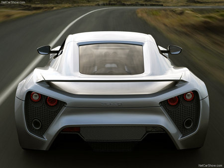 Zenvo rear - rear, white, nature, car, zenvo