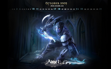 Blue Assassin - fantastic, cprg, eye, cool, fighting, aion, hd, face, weapon, action, adventure, video game