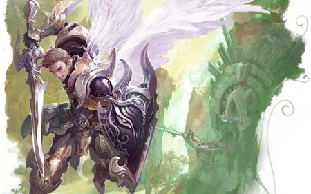 Sensitive Warrior - angel, warrior, video game, fantasy, gaming, hd, mmo, aion, adventure, 3d, action, cprg