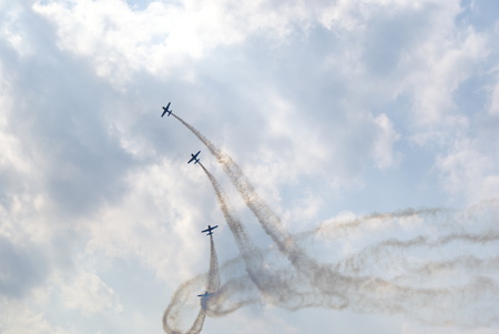 The Blades Aerobatic Display Team - hill, ex, 2010, display, amazing, team, cool, blades, red, arrows, biggin, aerobatic