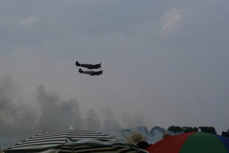 spitfire and hurricane - spitfire, typoon, awesome, memorial, and, eurofighter, battle, of, hurricane, britain, flight, raf