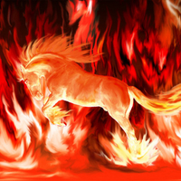 fire horse charging