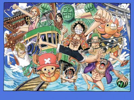 ONE PIECE,Luffy,Zoro,carton - carton, one piece, luffy, zoro