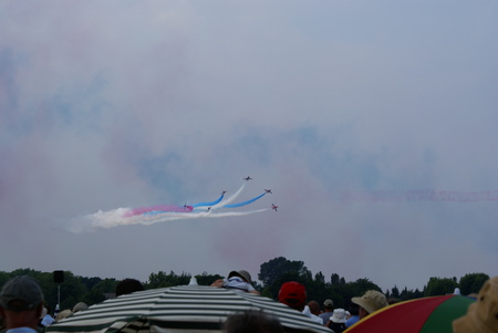 Red Arrows Break - hill, 2010, display, raf, red, hawk, arrows, redarrows, biggin, aerobatic