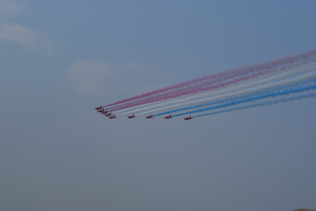 Red Arrows - hill, 2010, display, raf, red, hawk, arrows, redarrows, biggin, aerobatic