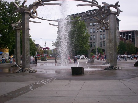 Water Fountain - park, spokane, water fountain, washington