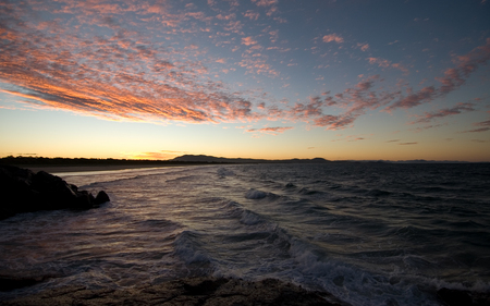 Magic Hour - ocean, sunset, clouds, rocks