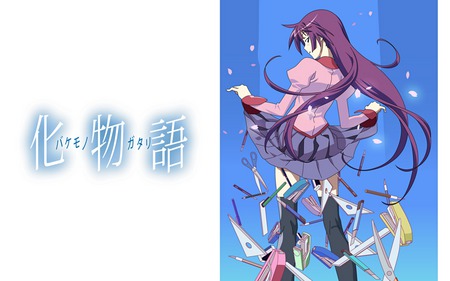 Senjougahara - Bakemonogatari - senjougahara, hitagi, crab, bakemonogatari