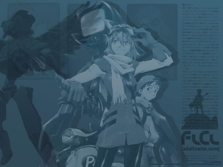 FLCL Group - anime, naota, canti, haruko, fooly cooly