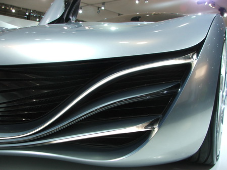 Mazda concept car - silver, car, concept, mazda