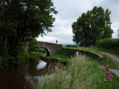 Bridge 105 at Gilwern. - narrow boats, reflections, canals, brecon