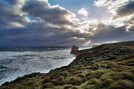 Stormy Ocean - nature, sky, ocean, stormy