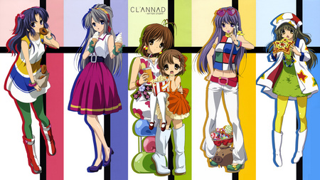 wallpaper clannad - girls, anime, wallpaper, other