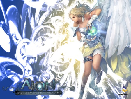 Soft Angel - girl, aion, angel, warrior, adventure, beautiful, video game, action