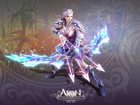 Arch - warrior, beautiful, girl, angel, action, adventure, video game, aion