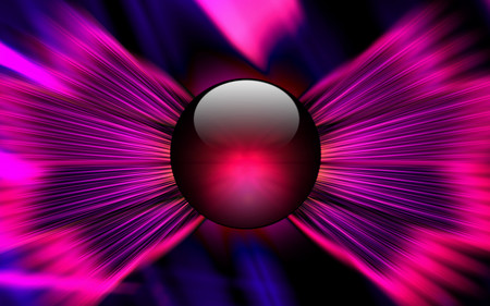 Pink Kraze - purple, abstract, pink, ball, faned