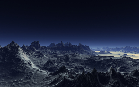 Pandora is not - abstract, blue, planet, landscape, dark