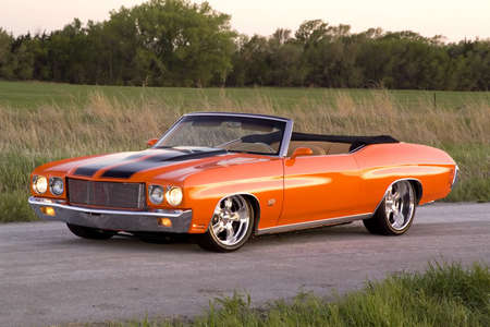 Gould 70 Chevelle - chevelle, orange, car, convertible