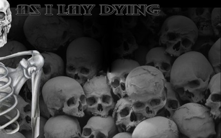 As I Lay Dying - metal, hardcore, skeleton, skulls, music, skull