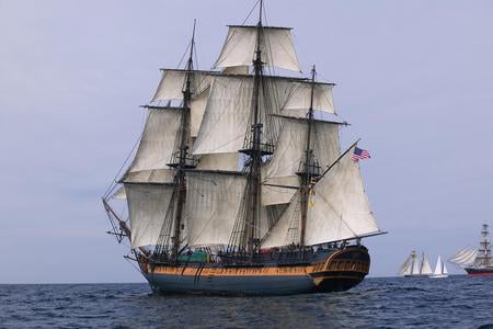 sailing the sea - oceans, water, ship, boat, sea, sky