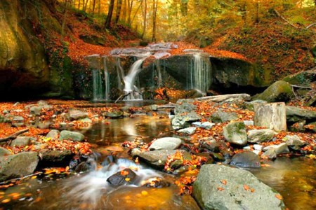 Colorfull Waterfall - colorful, picture, waterfall, beautiful